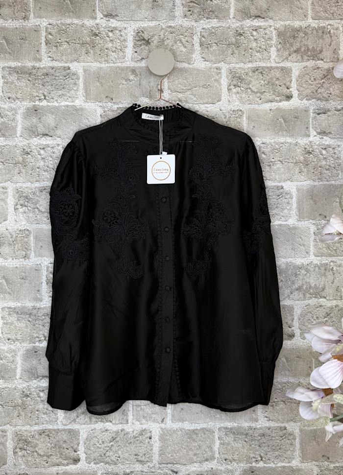 Bluse - svart - onesize - Many Colors