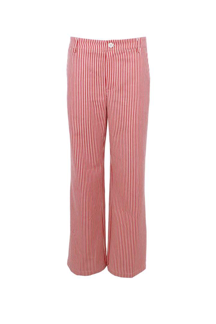 Bukse - striper - rød/off hvite - Many Colors
