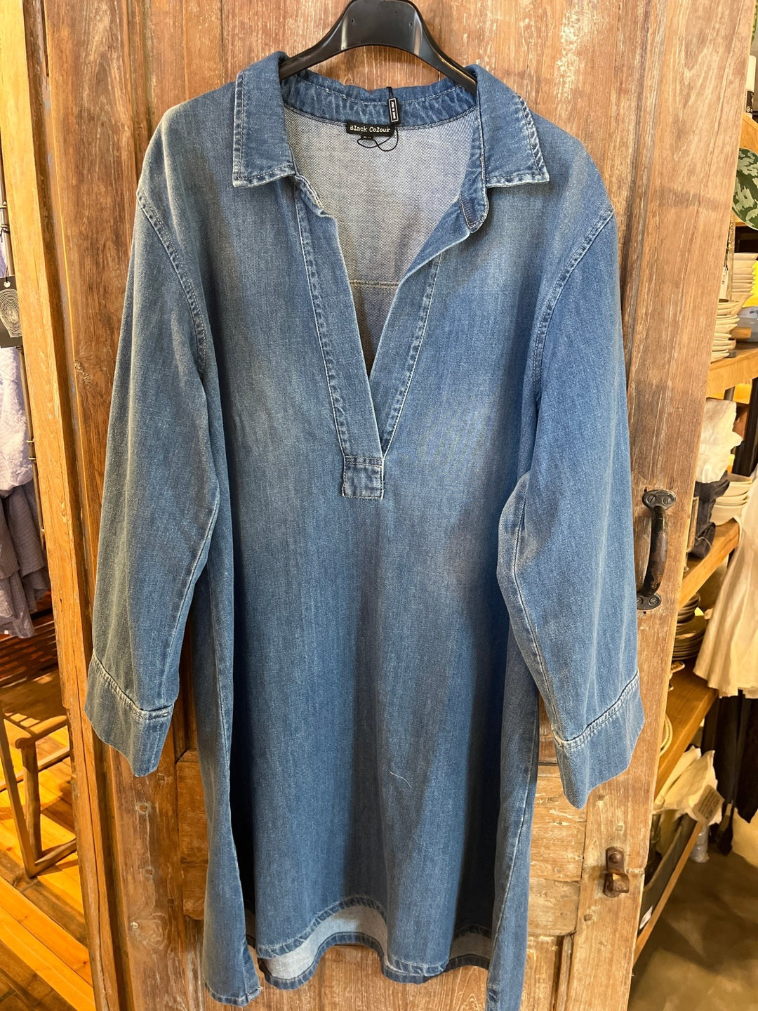 Mellomblå denim kjole/tunika - Many Colors