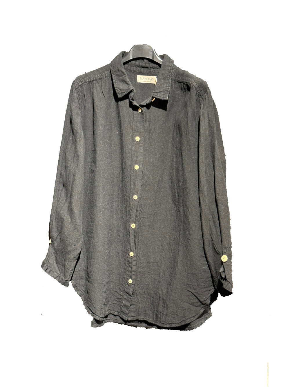 Skjorte i 100% lin - svart - Lindesnes - Many Colors