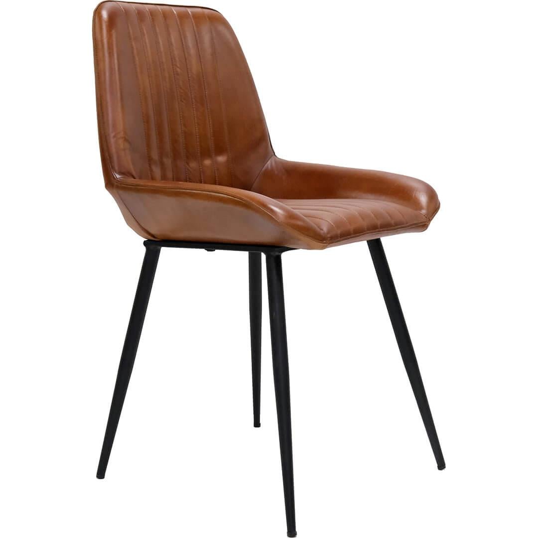 Many-Colors-Trademark-Spisebordstoler-og-loungestoler-Comfort-spisebordstol-i-skinn-brun