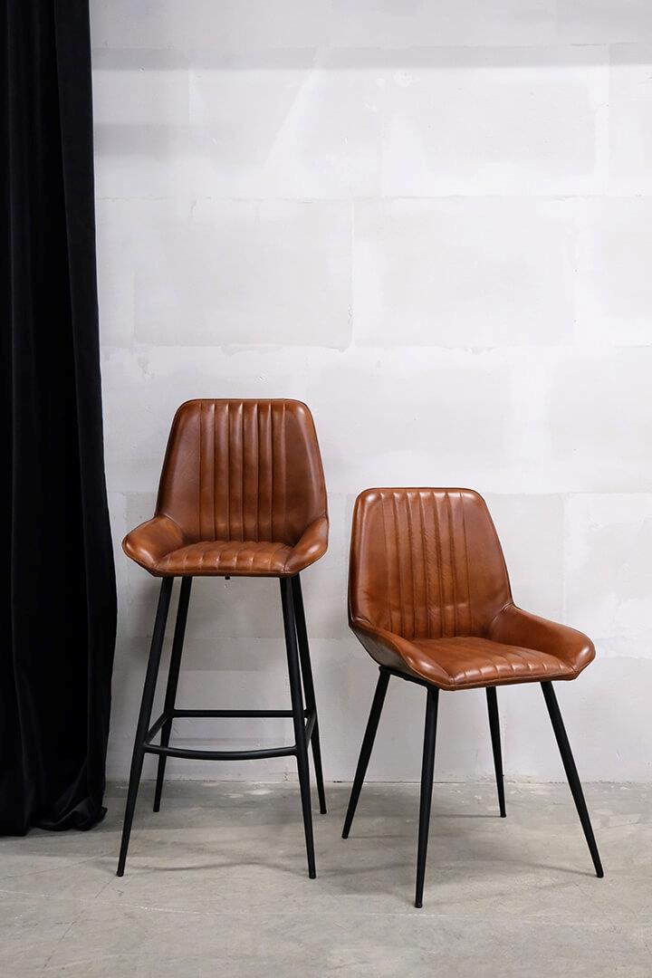 Many-Colors-Trademark-Spisebordstoler-og-loungestoler-Comfort-spisebordstol-i-skinn-brun