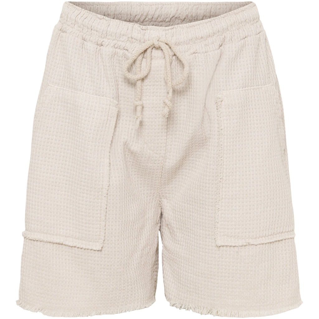 Shorts i bomull - beige