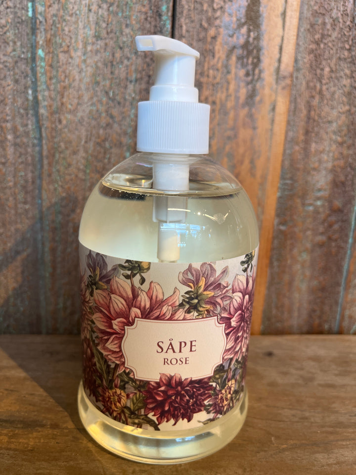 Pumpesåpe, 500 ml - Rose / lillla blomsterr - dahlia