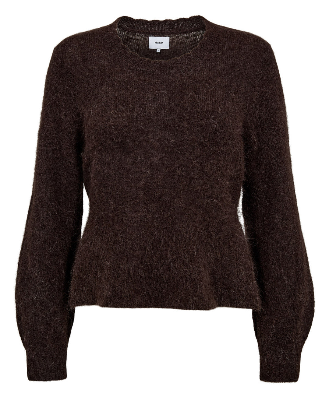 Nusuri peplum genser - black coffee