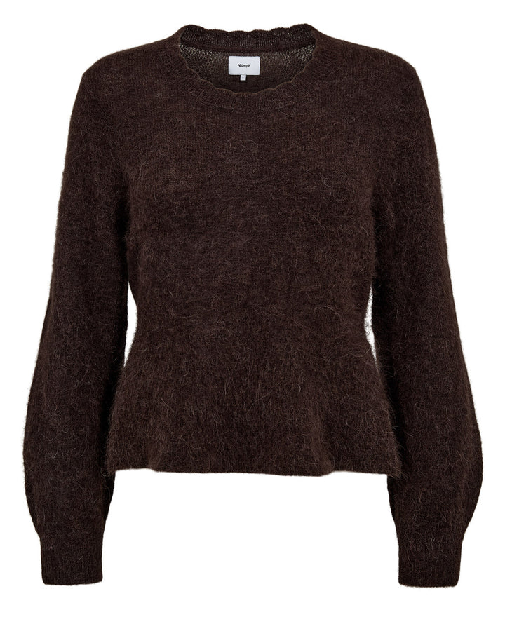 Nusuri peplum genser - black coffee