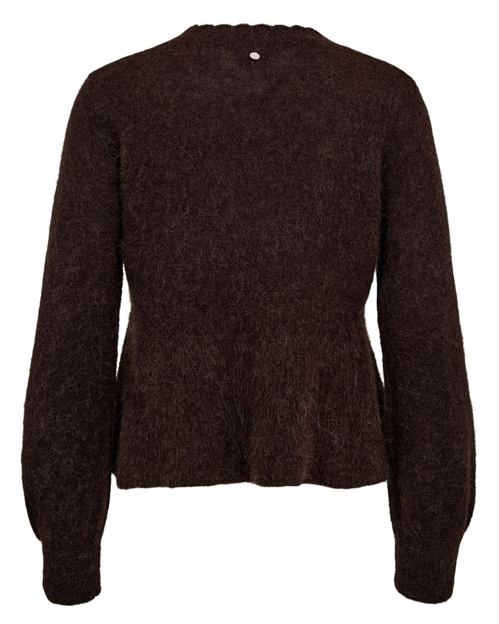 Nusuri peplum genser - black coffee