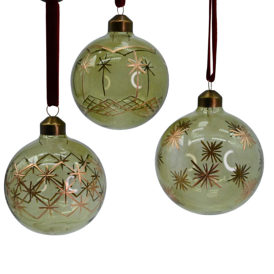 julekule - etched sparkling green - 3 mix