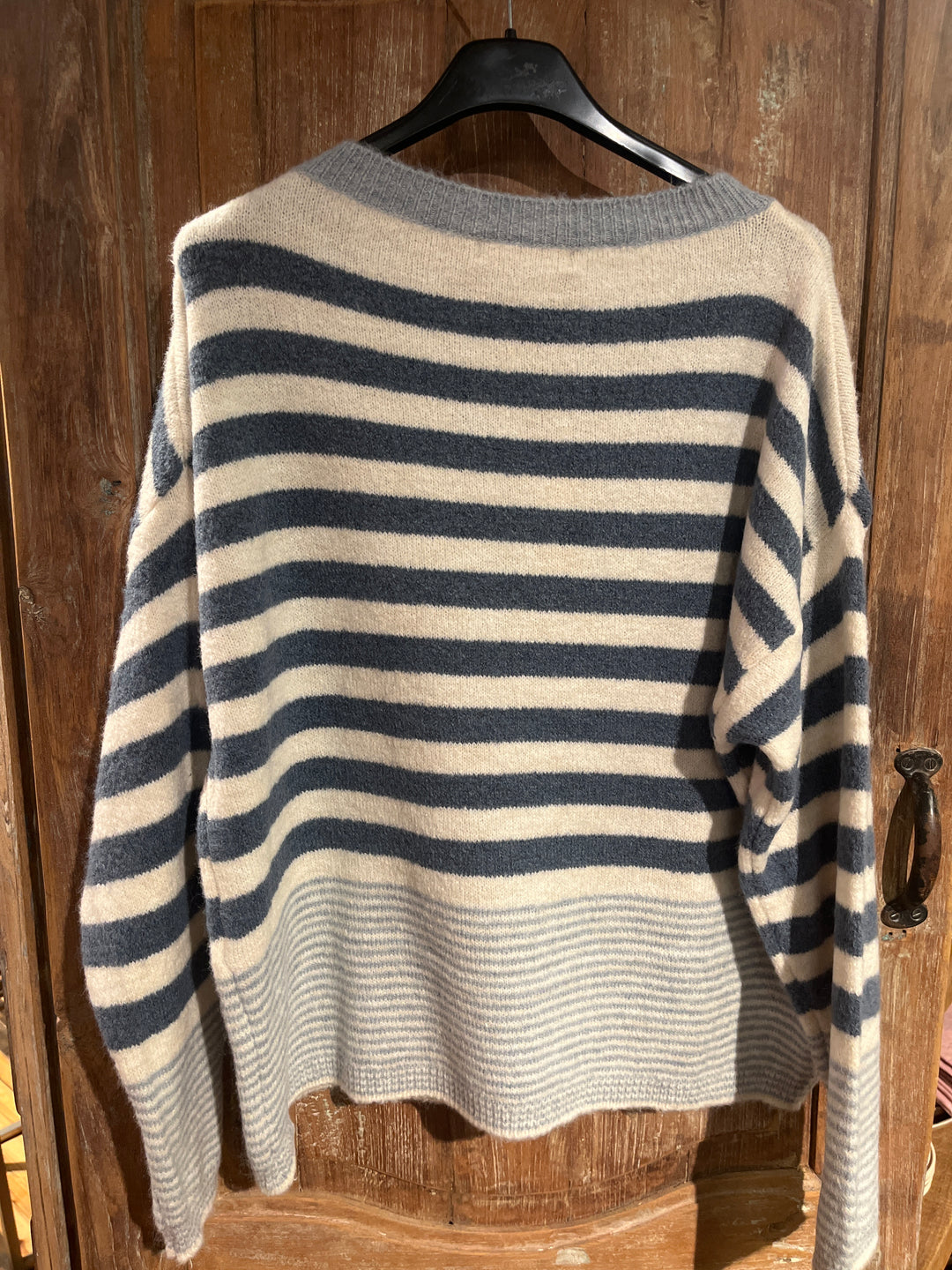 Elara strikk - cielo/jeans onesize