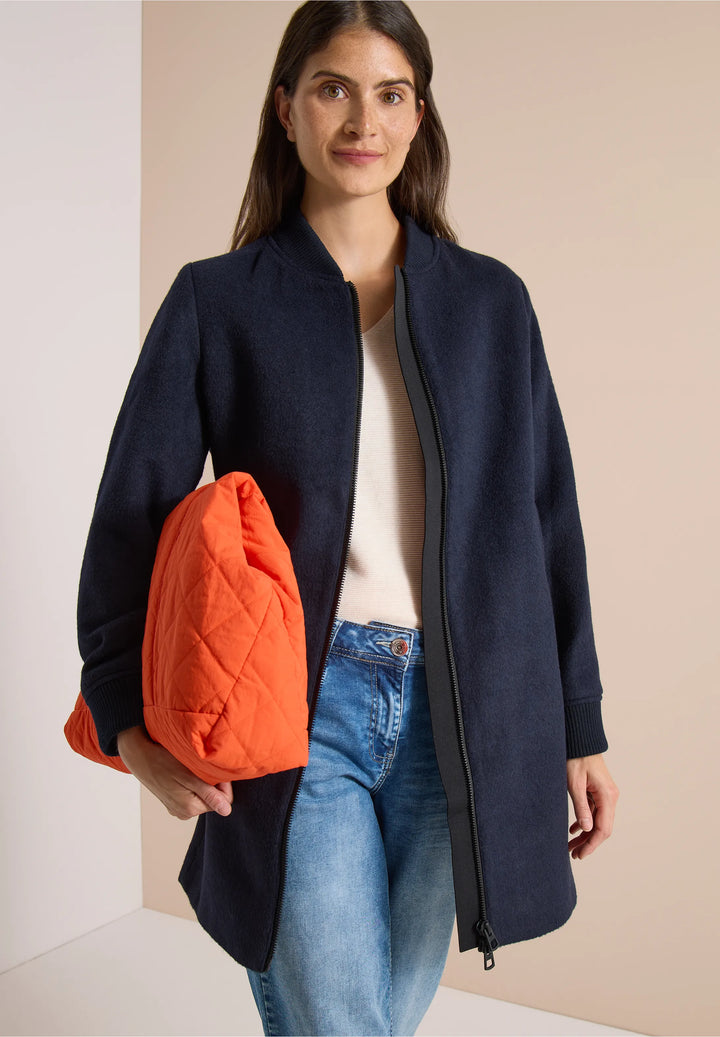 Wool blouson - dark navy