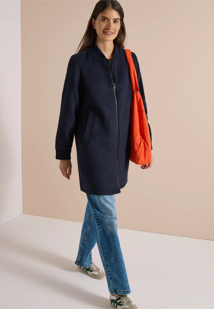Wool blouson - dark navy