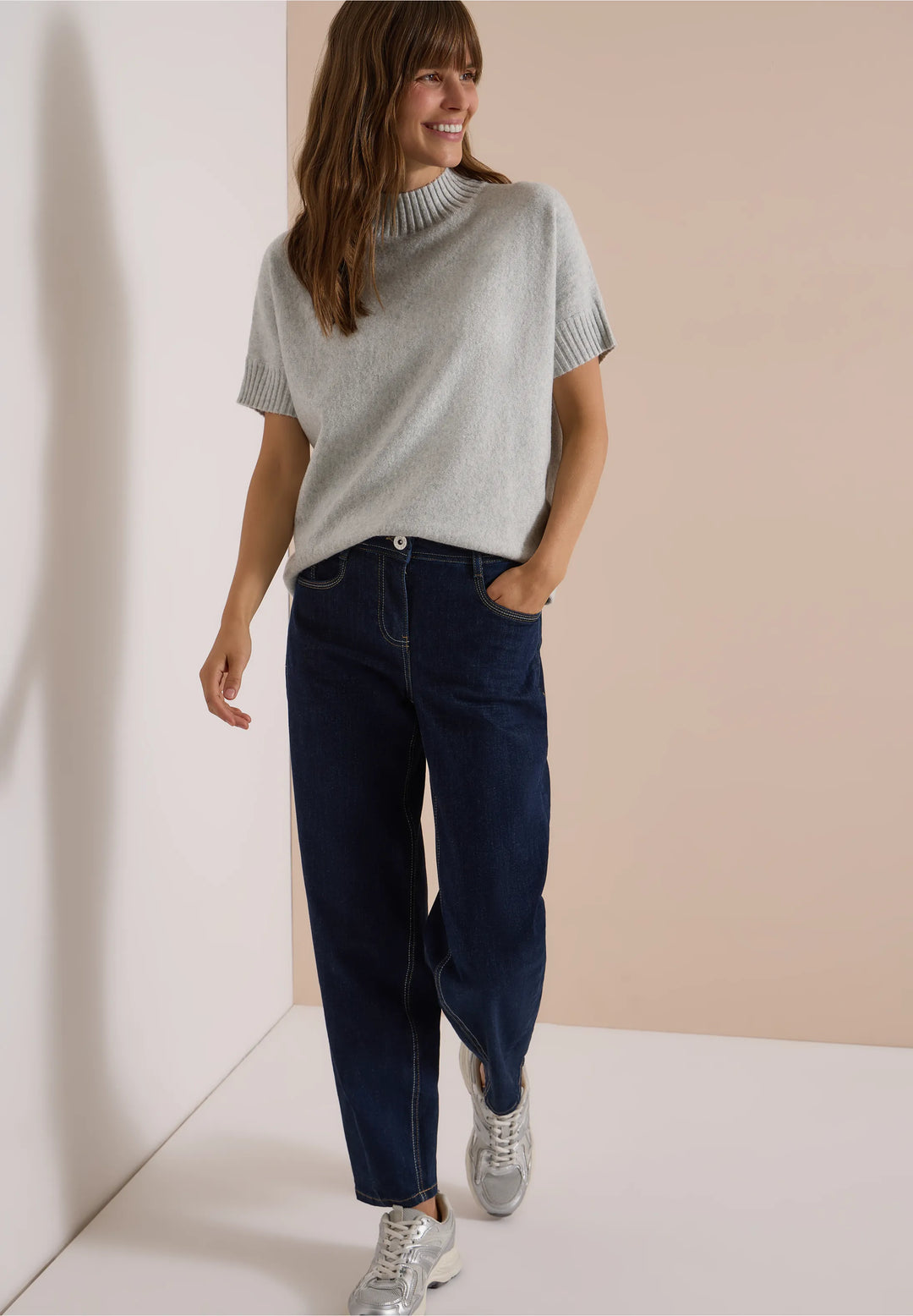 Tos cosy shortsleeve Dolman - light grey
