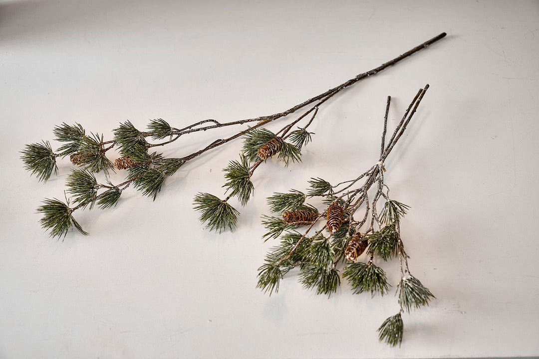 Silkebl. Pine gren 3 stk. L:50 cm Grønn/Hvit
