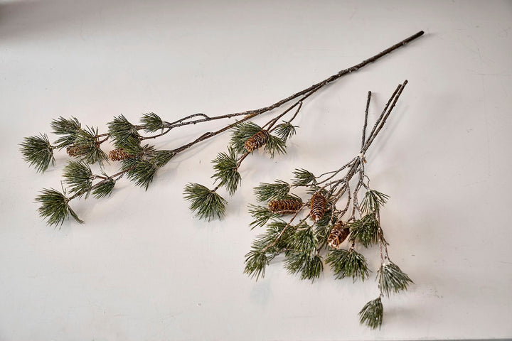Silkebl. Pine gren 3 stk. L:50 cm Grønn/Hvit