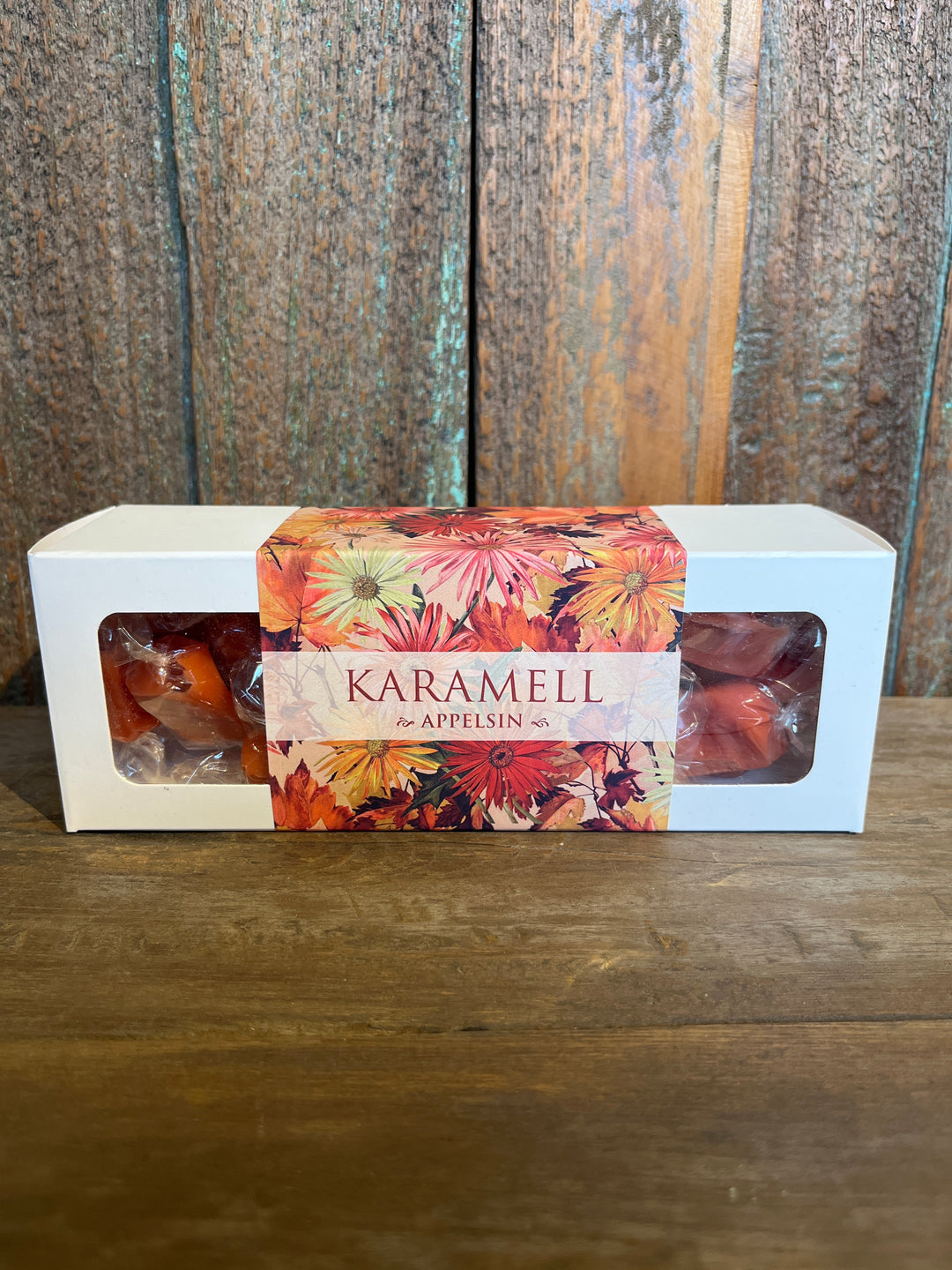 Karamell i pappeske - appelsin / orange høstvekster