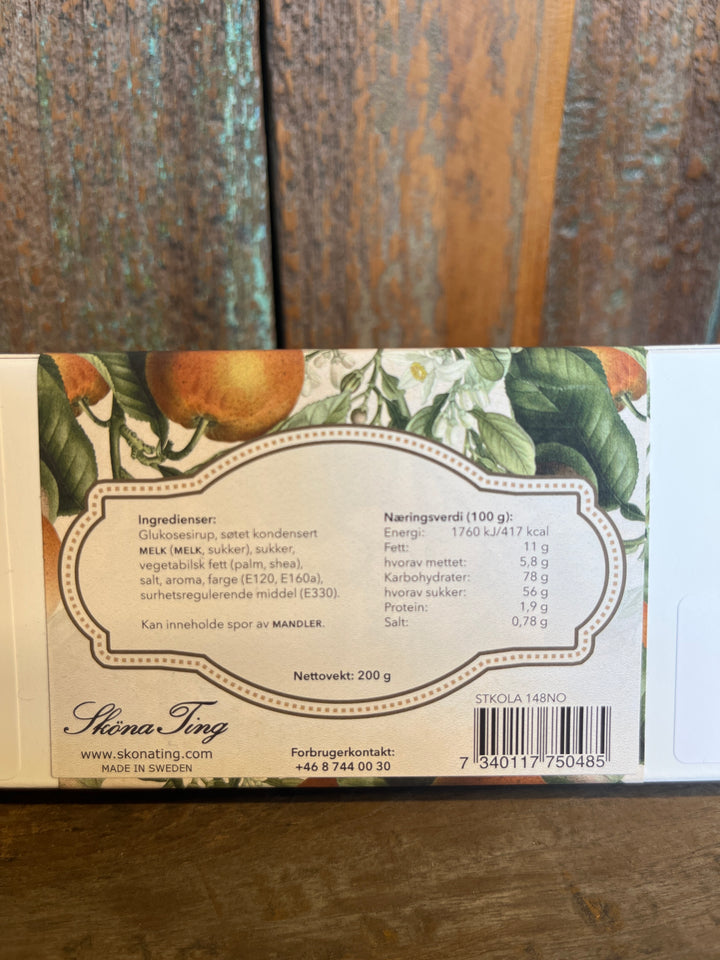 Karamell  i pappeske - appelsin / appelsiner