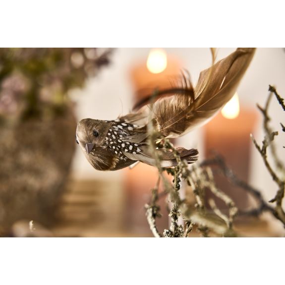 Fugl/clips 13 cm - natur