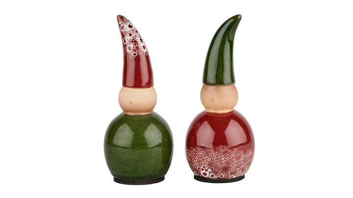 Julenisse  Chili 15x6 cm 2 ass. Rød/Grønn Keramik