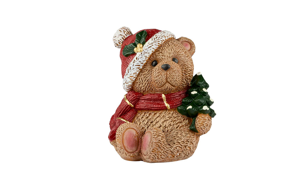 Bamse 2 ass. 30x27 cm Rød/Brun Poly - pr stk