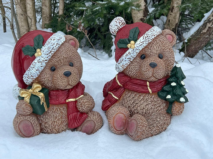 Bamse 2 ass. 30x27 cm Rød/Brun Poly - pr stk