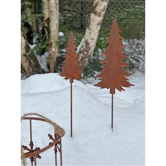 Juletre/Stick 35x8x1 cm Rust Metal