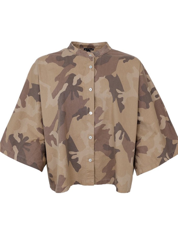 Ally loose skjorte - brown camouflage - onesize - Many Colors