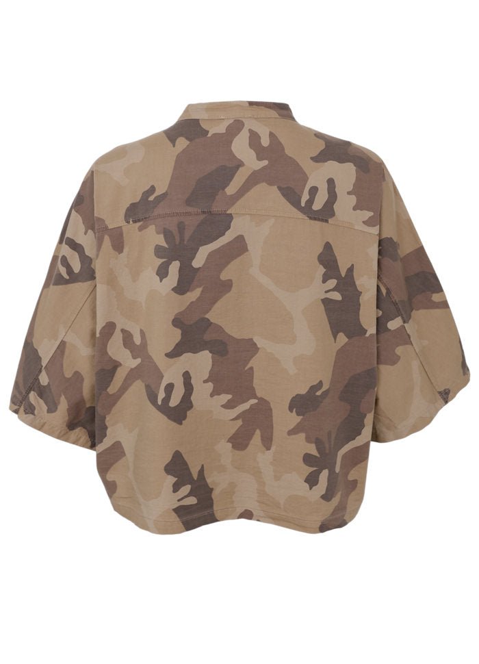 Ally loose skjorte - brown camouflage - onesize - Many Colors