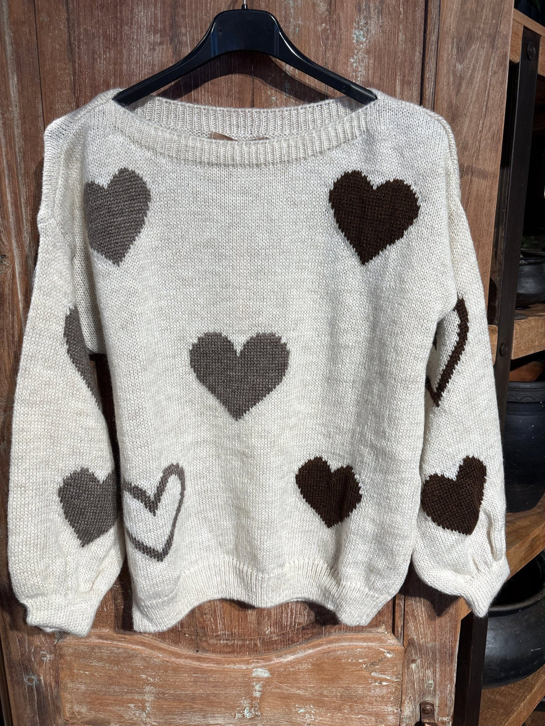 Amarante strikk - beige/brun - Many Colors