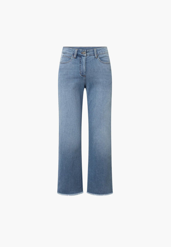 Amelia raw straight cropped - Washed blue denim - Many Colors