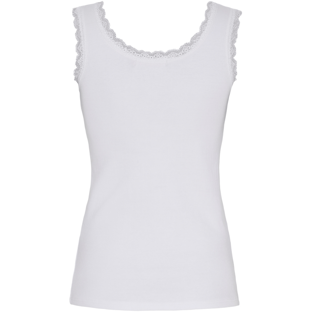 Angeline topp med blondekant - hvit - Many Colors