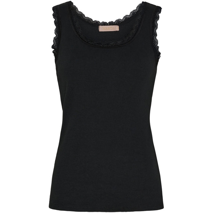 Angeline topp med blondekant - svart - Many Colors