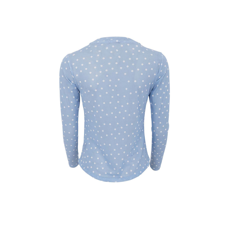 Annie mesh bluse - Lt blue dot - Many Colors