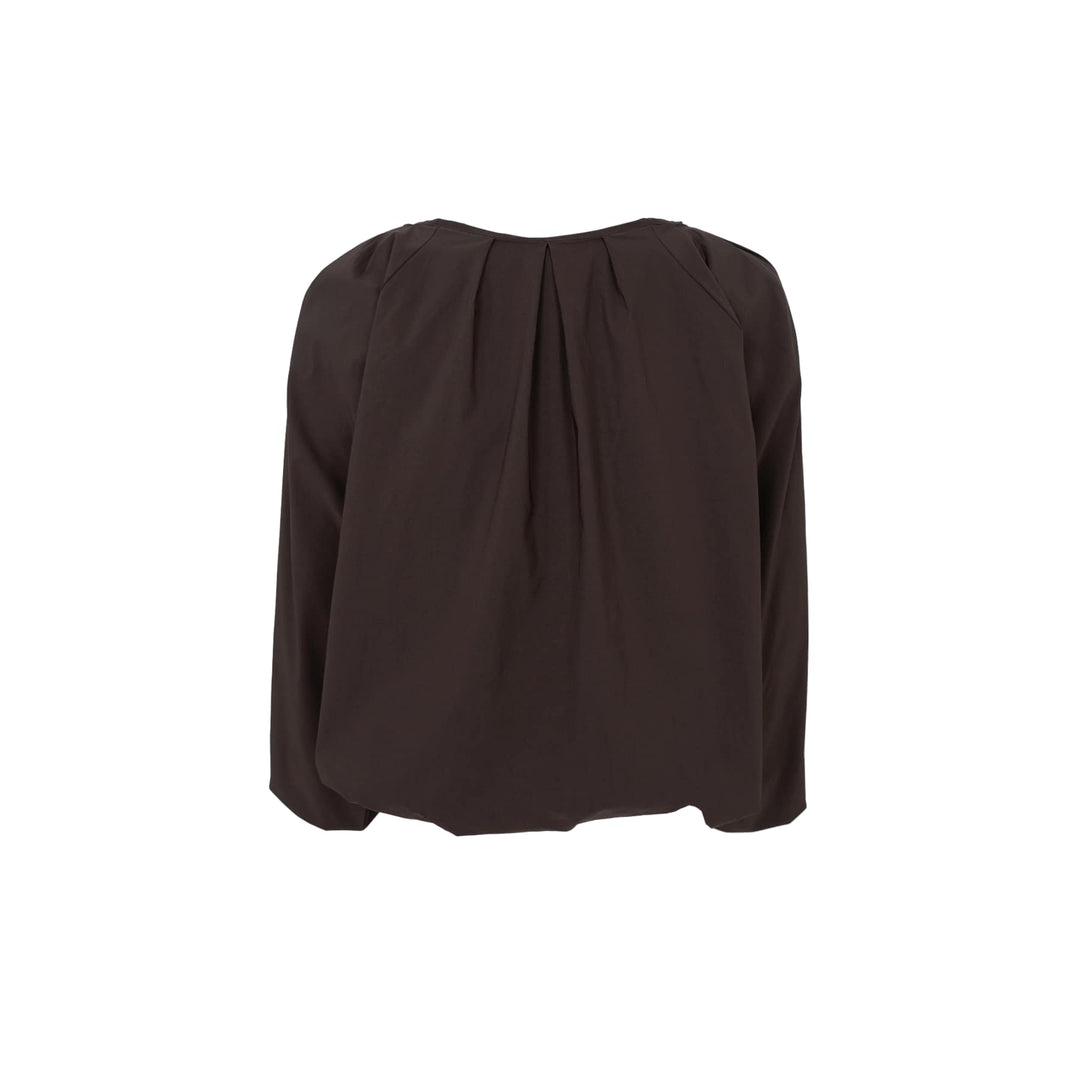 Davina balloon bluse -- coffee