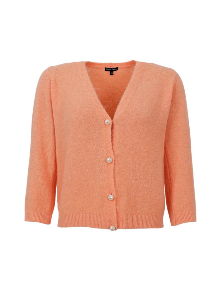 Bella - perle strikket cardigan - aprikos - Many Colors