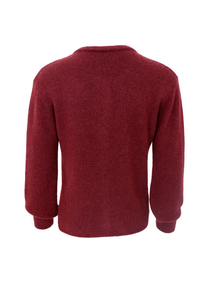 Bella strikket cardigan - plum - Many Colors