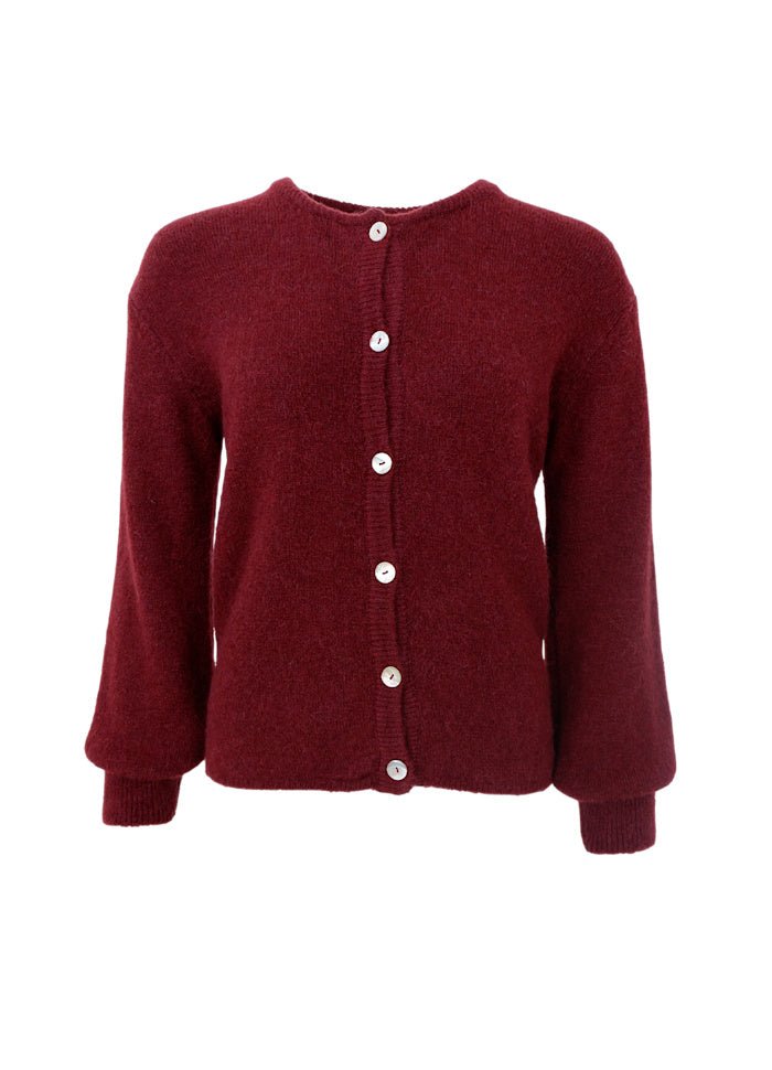 Bella strikket cardigan - plum - Many Colors