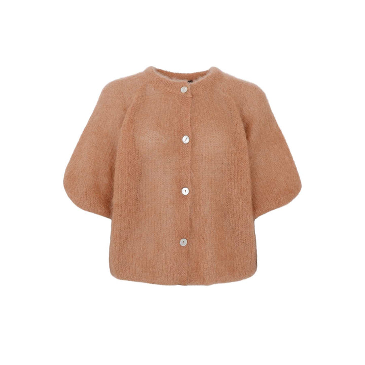Bjoerk patent strikk cardigan - camel - Many Colors