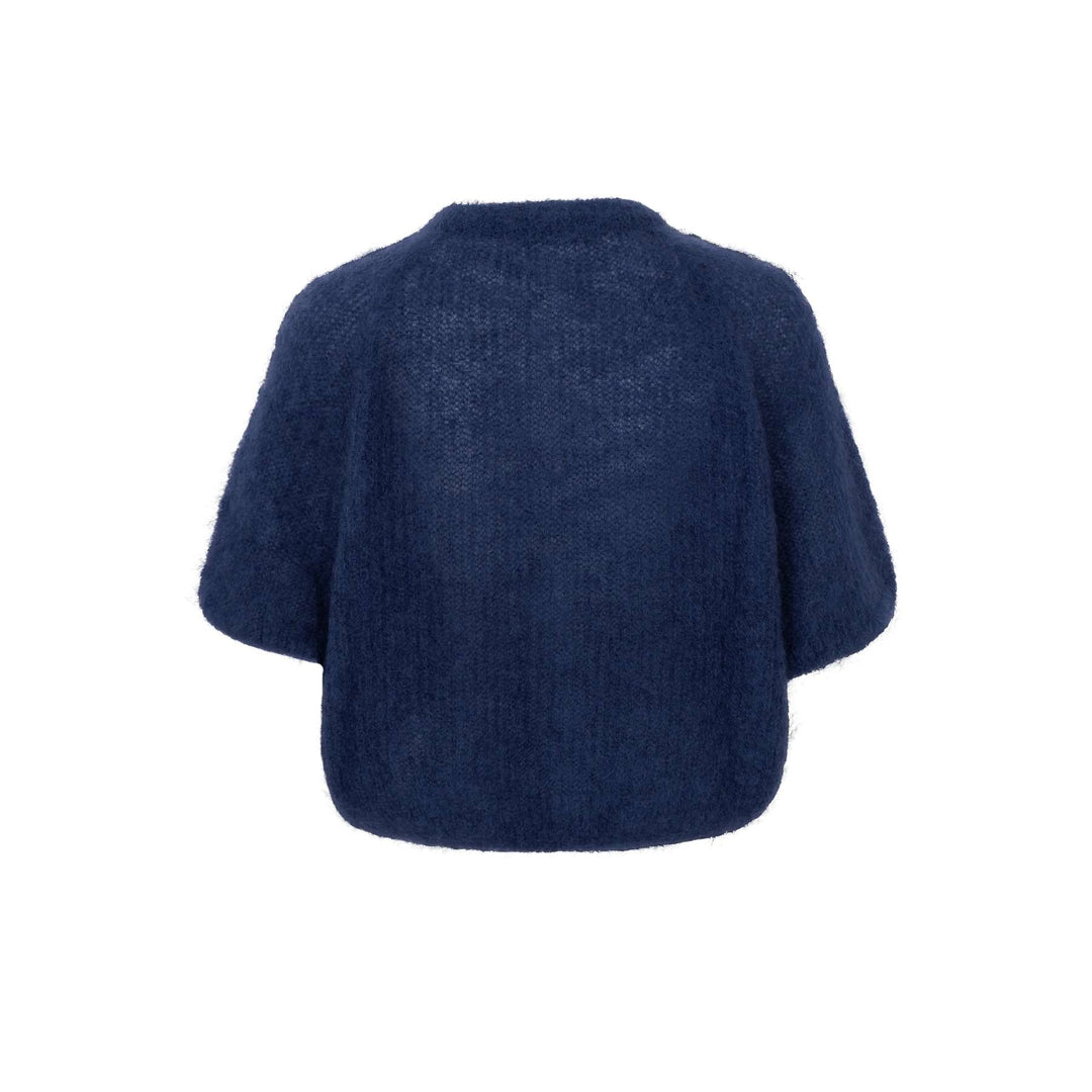 Bjoerk patent strikk cardigan - navy - Many Colors
