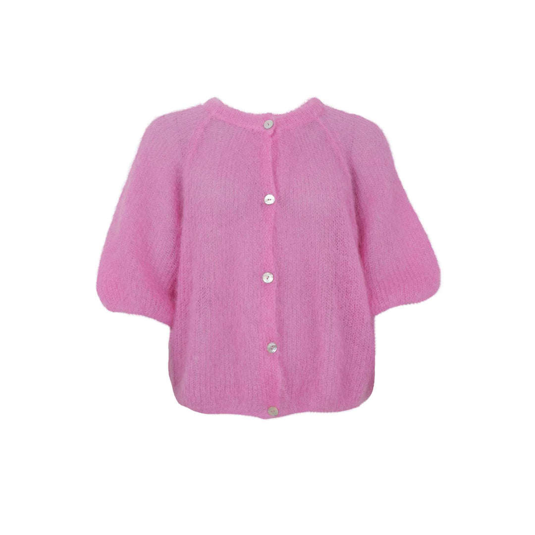 Bjoerk strikjket cardigan - rosa - Many Colors