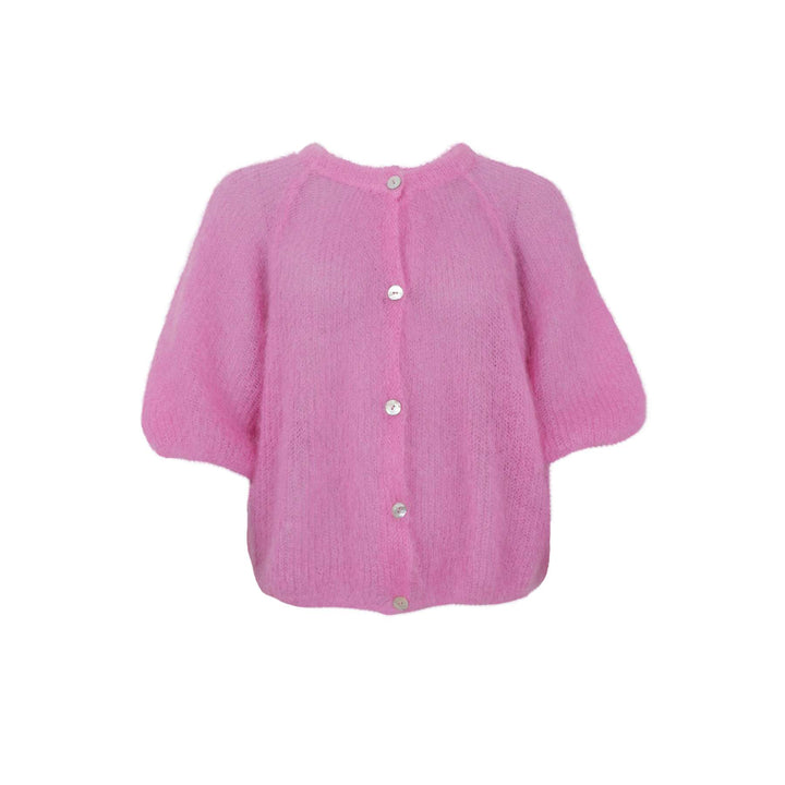 Bjoerk strikjket cardigan - rosa - Many Colors