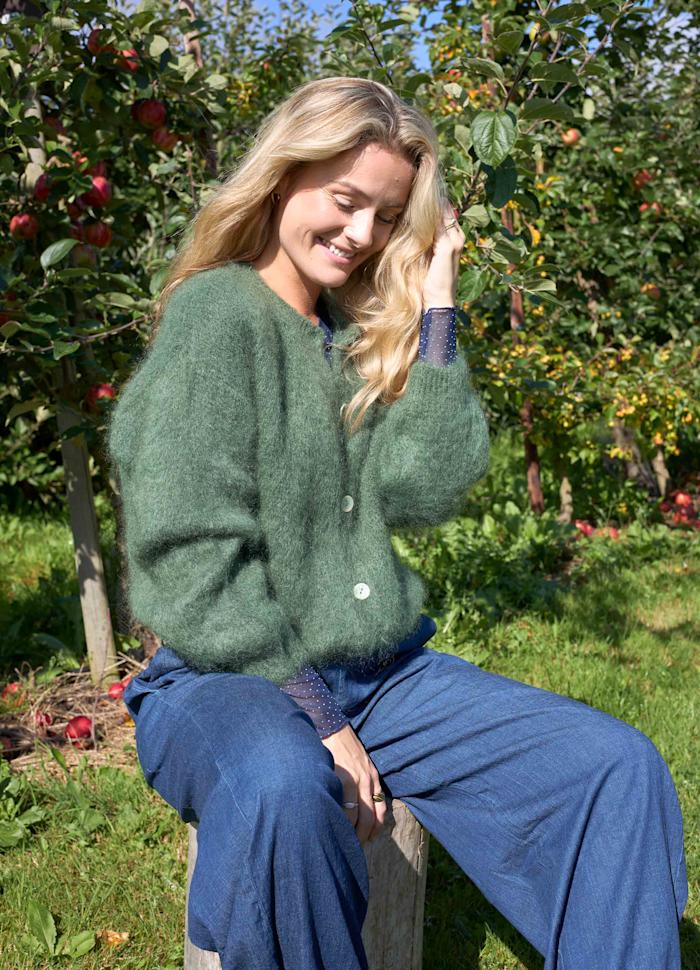 Bjoerk strikk cardigan - army - Many Colors