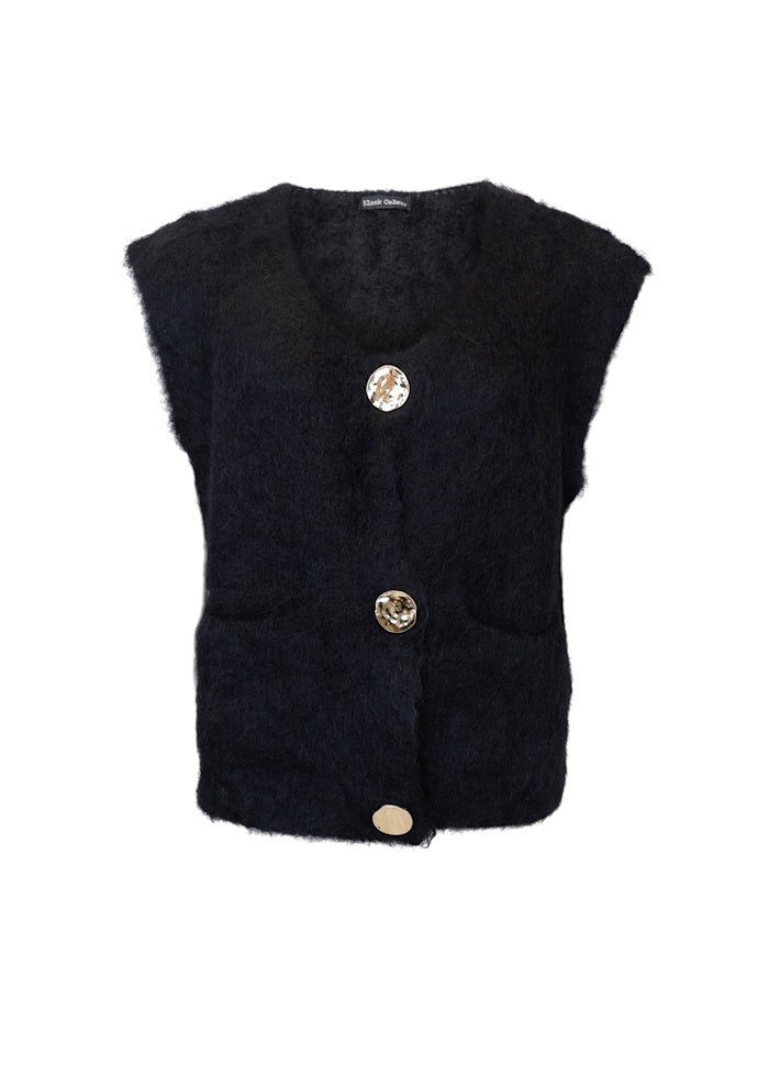 Bjoerk strikke vest - svart - Many Colors