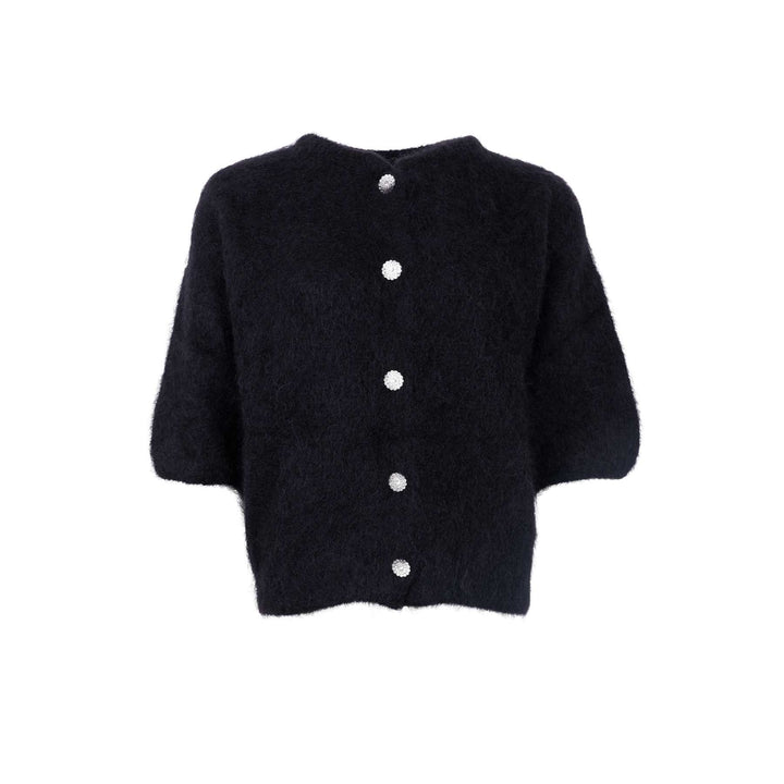Bjoerk strikket cardigan i 80% mohair - svart - Many Colors