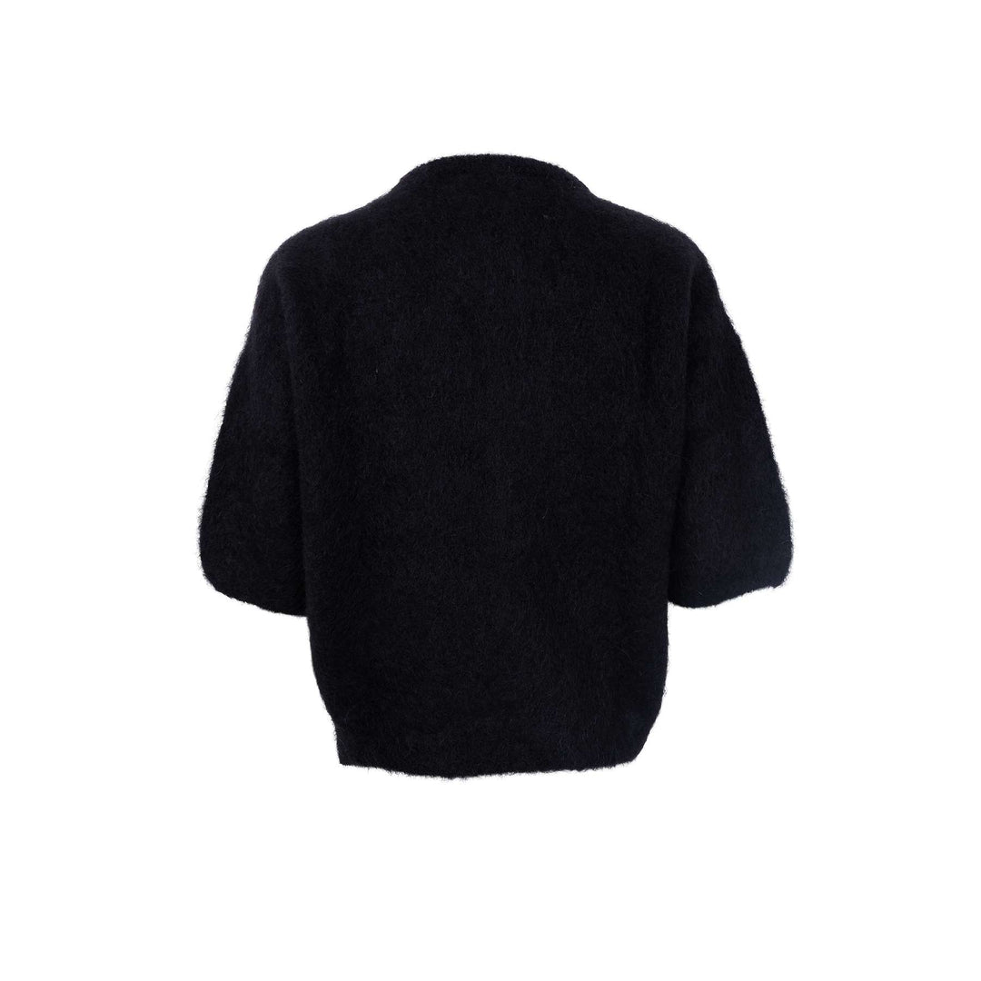 Bjoerk strikket cardigan i 80% mohair - svart - Many Colors