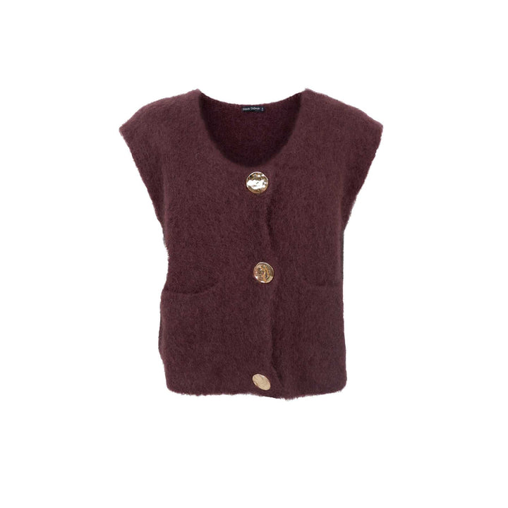 Bjoerk strikket vest i 80% mohair - coffe - Many Colors