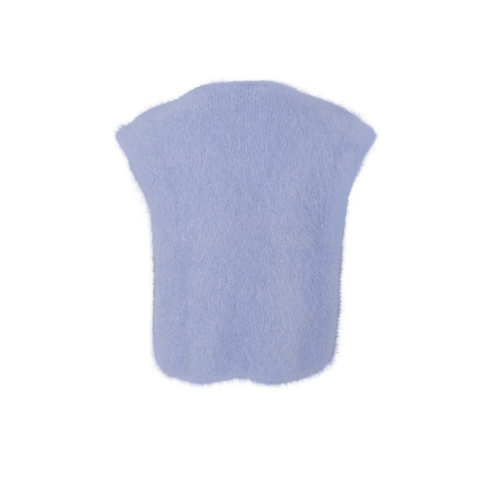 Bjoerk strikkevest i 80% mohair - Lt blå - Many Colors