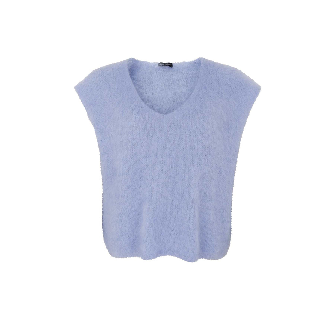 Bjoerk strikkevest i 80% mohair - Lt blå - Many Colors