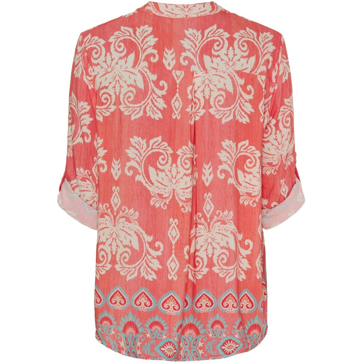 Bluse med print - corall - Many Colors