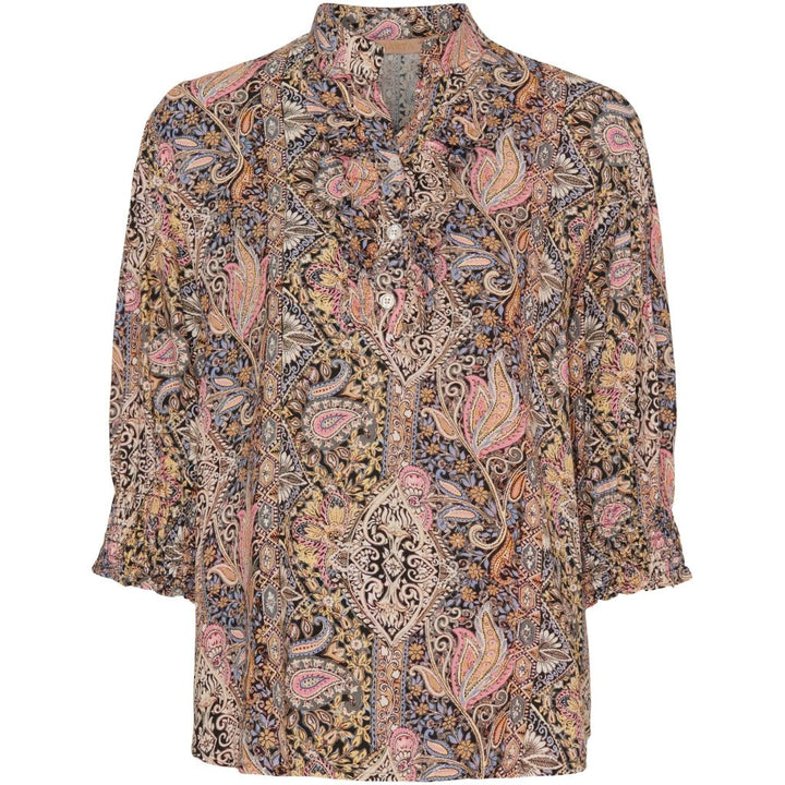 Bluse med print - svart - Many Colors