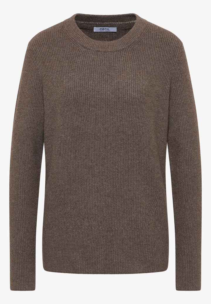 Cosy rib-mix - genser - brun